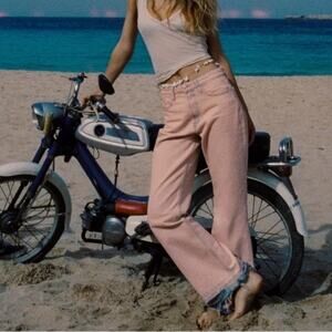 Zara Pink Tinted Bootcut Jeans